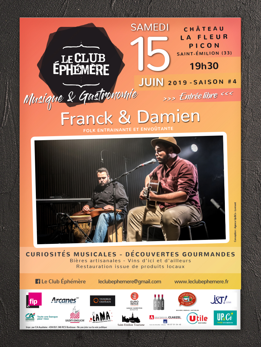 Le Club Éphémère - Concerts et Festival - Saint-Emilion - Affiche